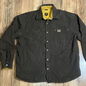 The Caterpillar (CAT) Workwear Jacket / Shirt Canvas with Fleece Lined Sz L